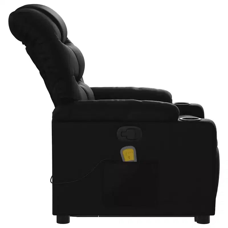 vidaXL Fauteuil inclinable de massage à levier noir