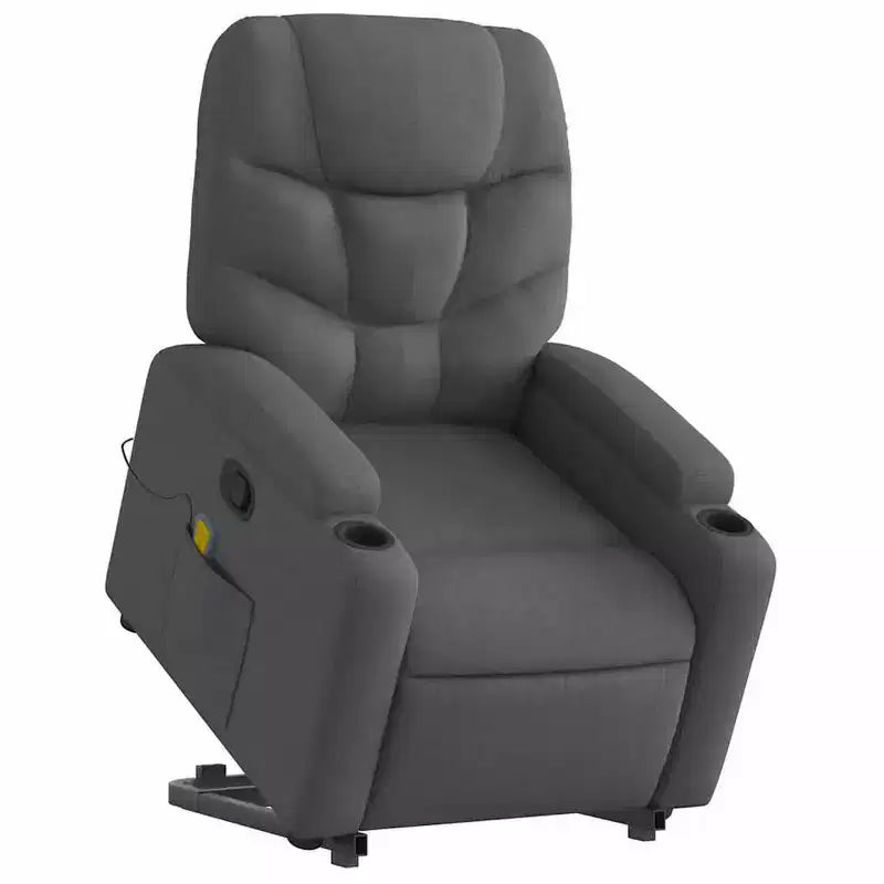 vidaXL Fauteuil inclinable de massage avec fonction releveur Gris clair