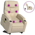 vidaXL Fauteuil inclinable de massage avec fonction releveur Gris clair