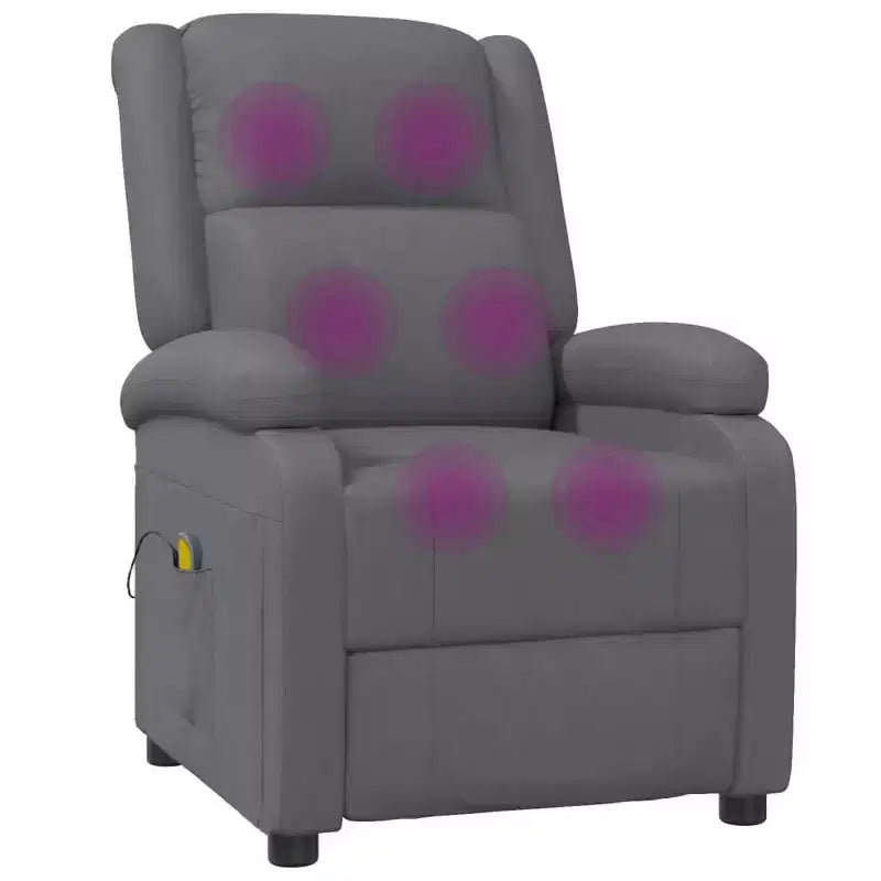 vidaXL Fauteuil de massage anthracite