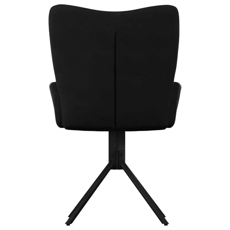 vidaXL Chaises pivotantes de salle à manger 2 pcs Velours noir