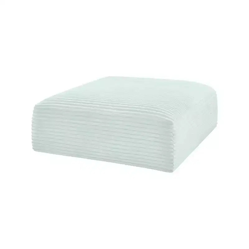 Meridian Furniture Pouf en tissu performant Shaggy Corduroy