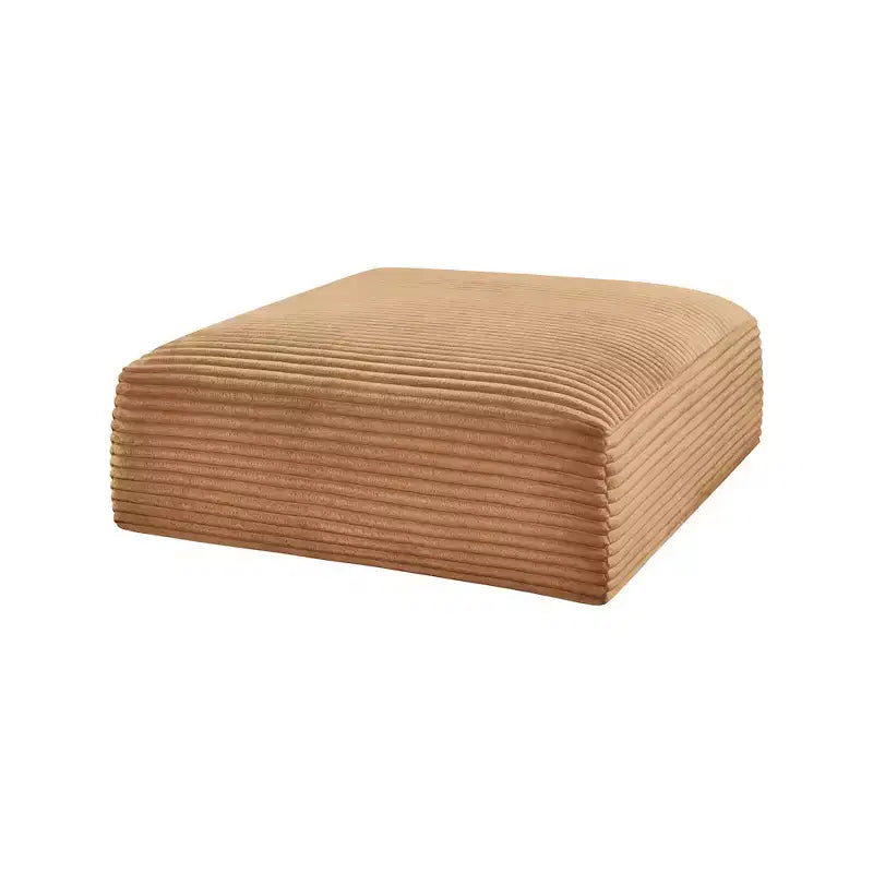 Meridian Furniture Pouf en tissu performant Shaggy Corduroy