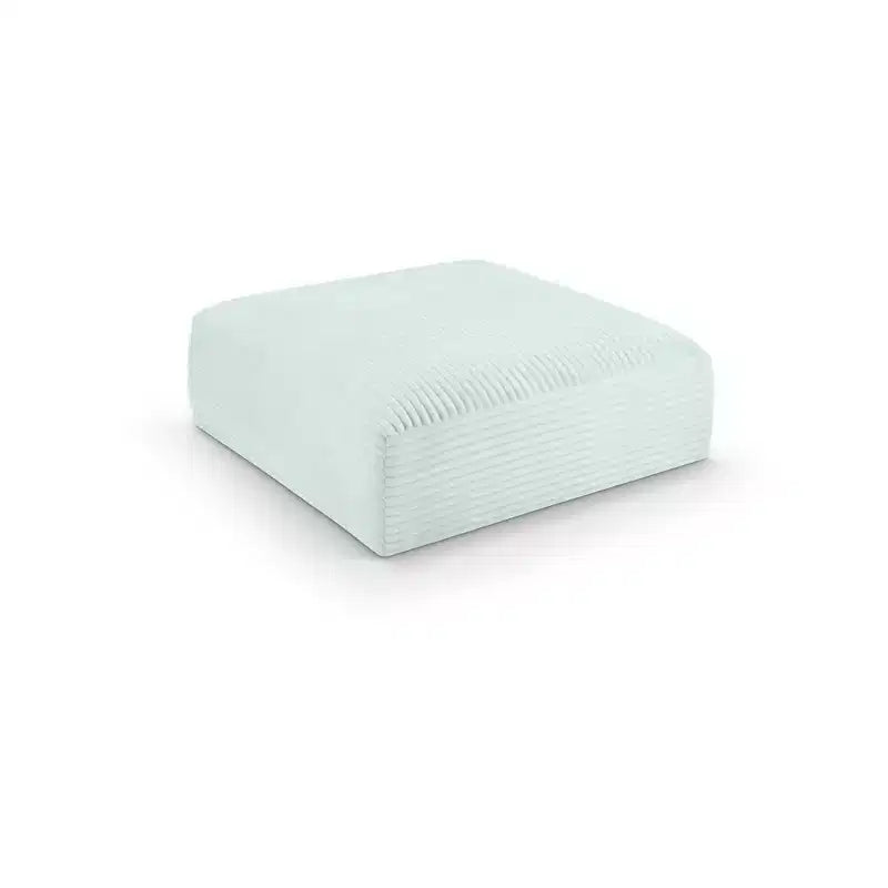Meridian Furniture Pouf en tissu performant Shaggy Corduroy