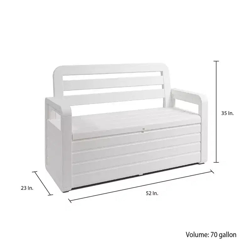 Toomax Foreverspring Coffre Banc 265 L en anthracite résistant aux intempéries et aux UV pour meubles de terrasse, de piscine et rangement extérieur