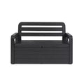 Toomax Foreverspring UV Weather Defiant Lockable Box Chest Bench for Outdoor Pool Patio Furniture and Deck Storage Bin, 70 Gallon Anthracite