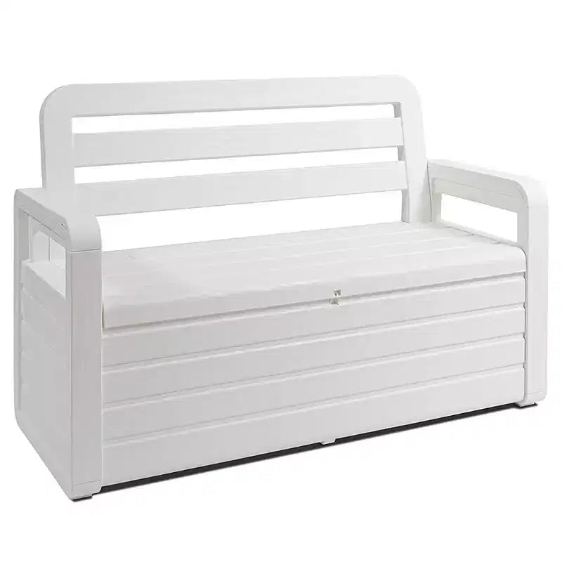 Toomax Foreverspring Coffre Banc 265 L en anthracite résistant aux intempéries et aux UV pour meubles de terrasse, de piscine et rangement extérieur