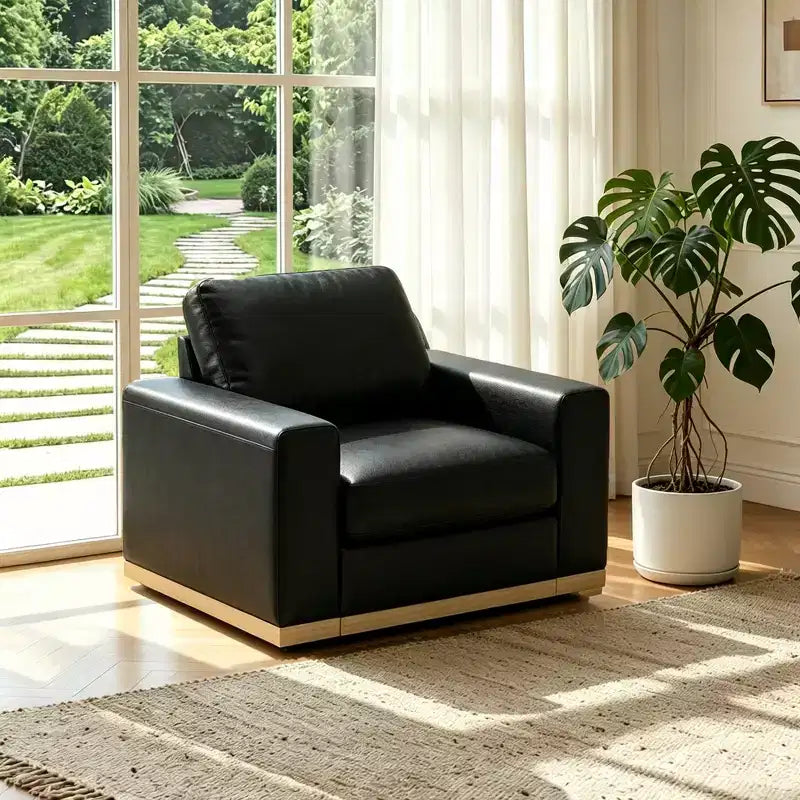 Canapé modulable Dyonery Deep Seat pour salon, structure en bois massif, coussins à ressorts, housses amovibles, assemblage facile pour petits espaces
