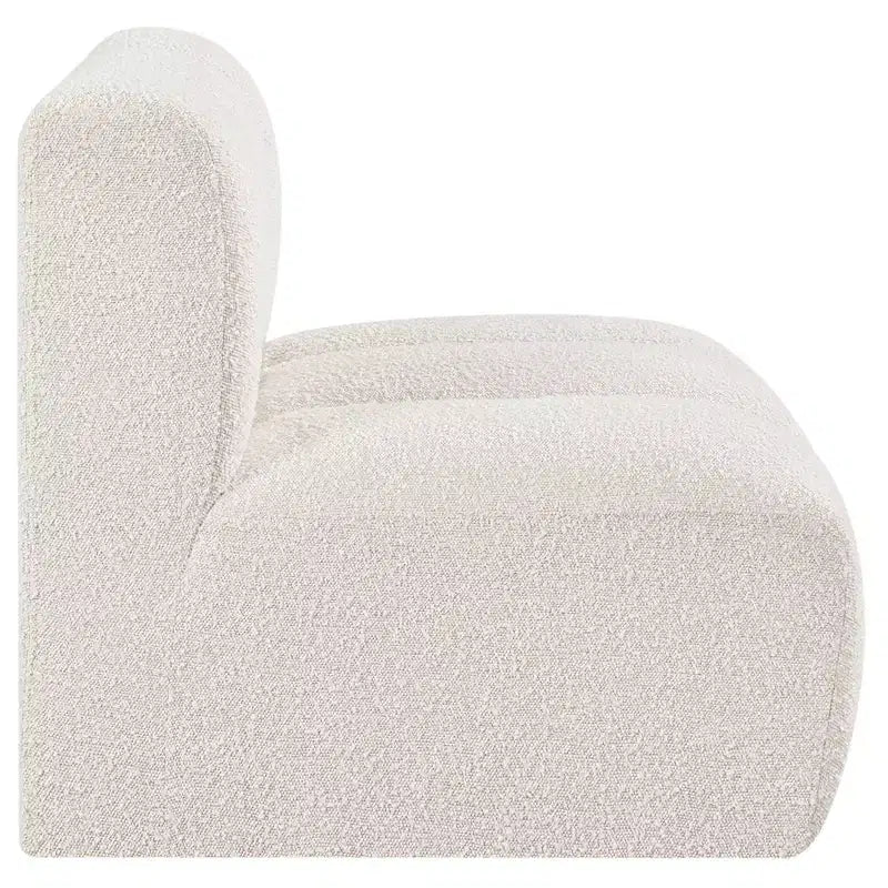 Chaise droite en tissu bouclé Arc Meridian Furniture