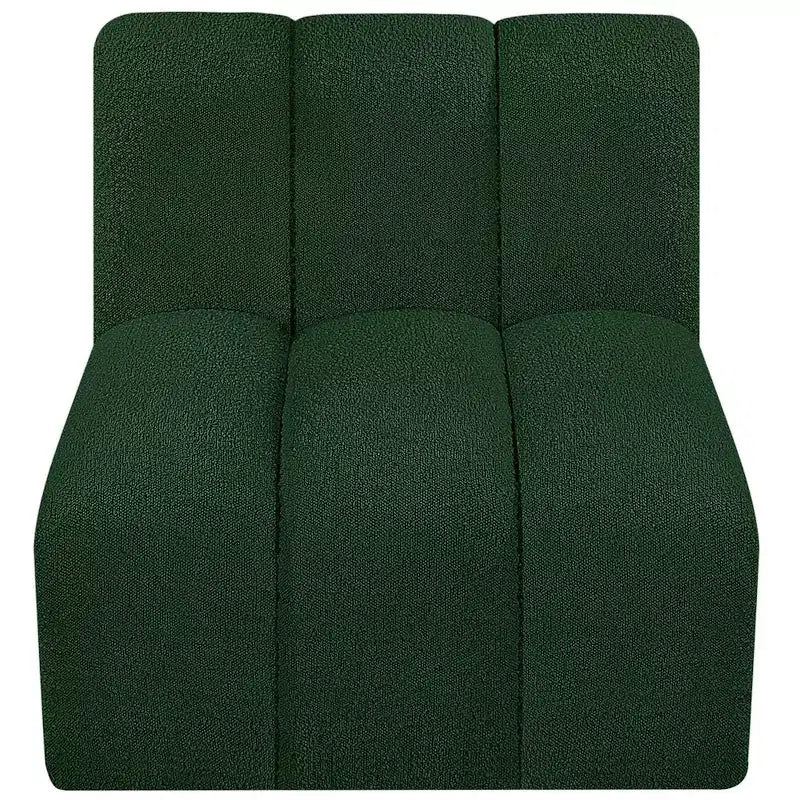 Chaise droite en tissu bouclé Arc Meridian Furniture