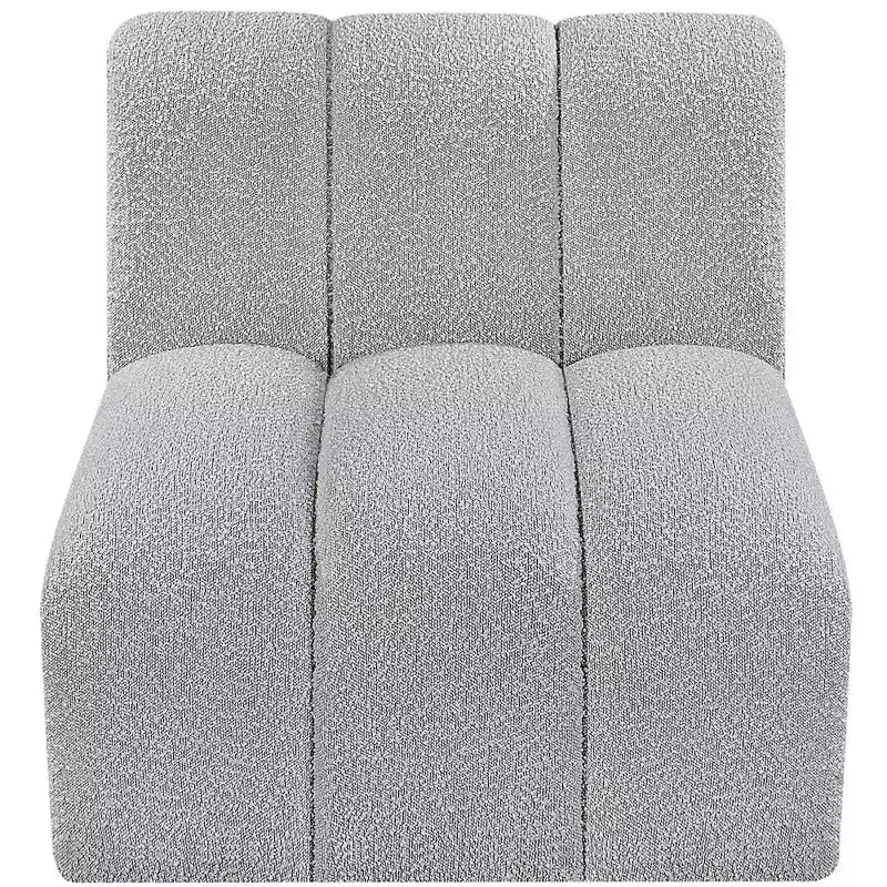 Chaise droite en tissu bouclé Arc Meridian Furniture