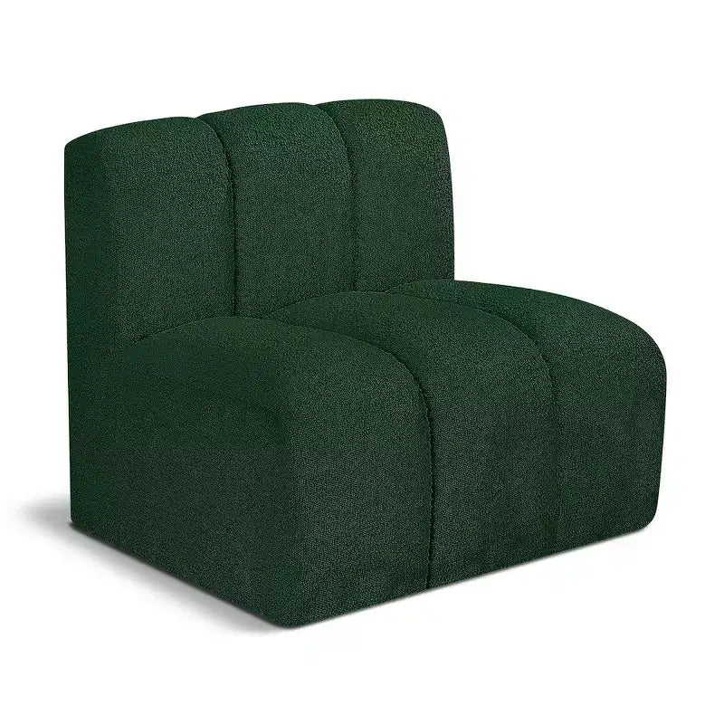 Chaise droite en tissu bouclé Arc Meridian Furniture
