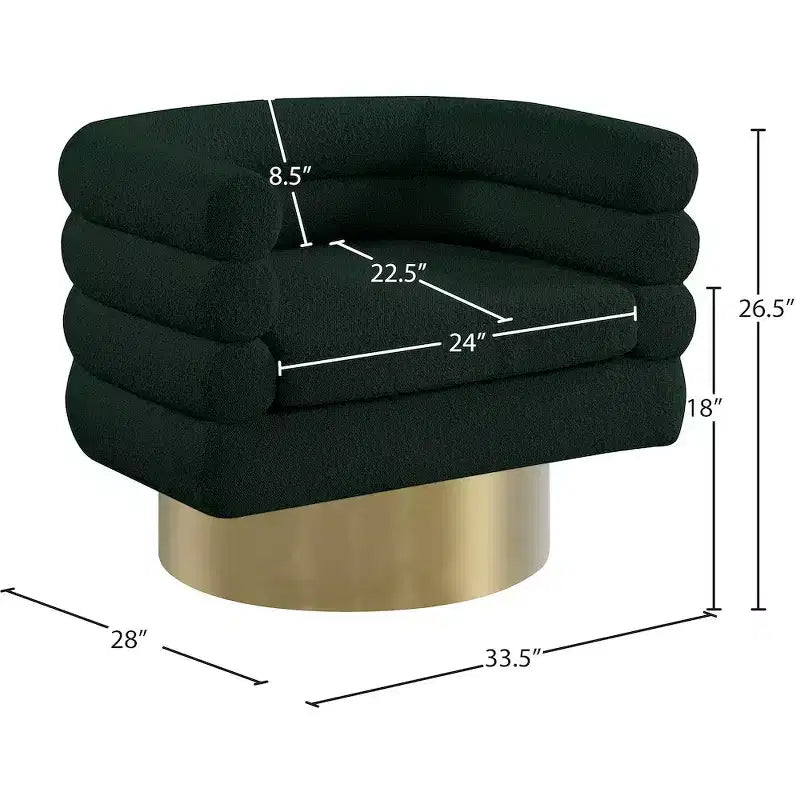 Meridian Furniture Chaise en tissu bouclé Tessa