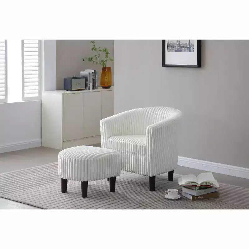 Fauteuil d'appoint en polyester Passion Furniture Salem avec ottoman