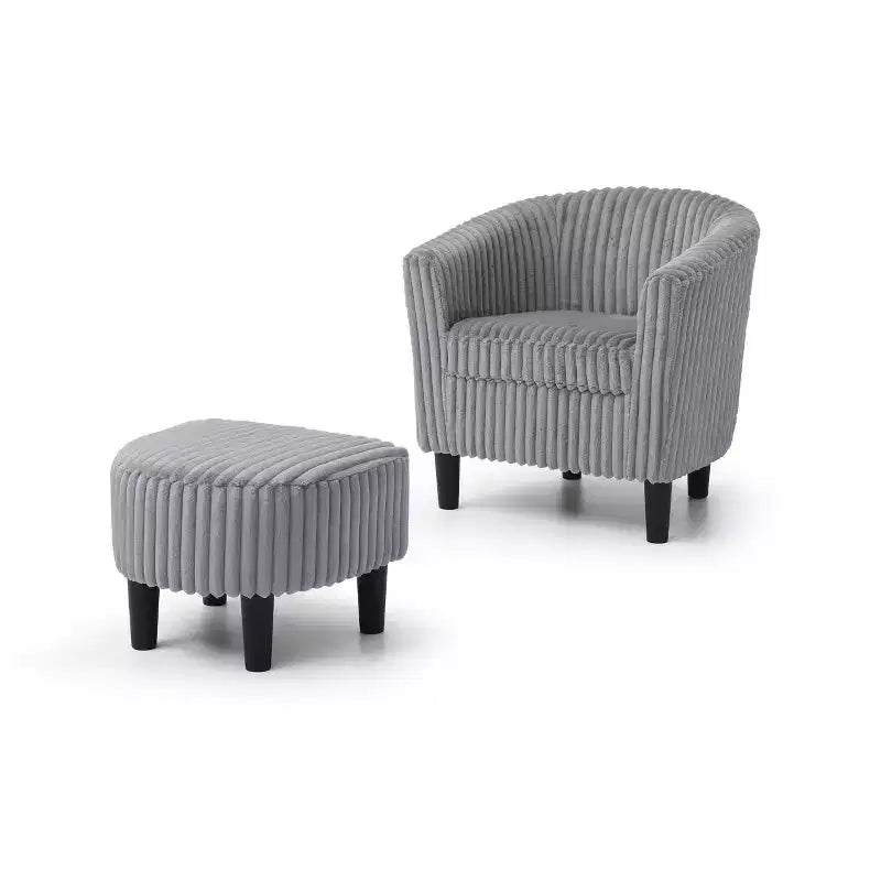 Fauteuil d'appoint en polyester Passion Furniture Salem avec ottoman
