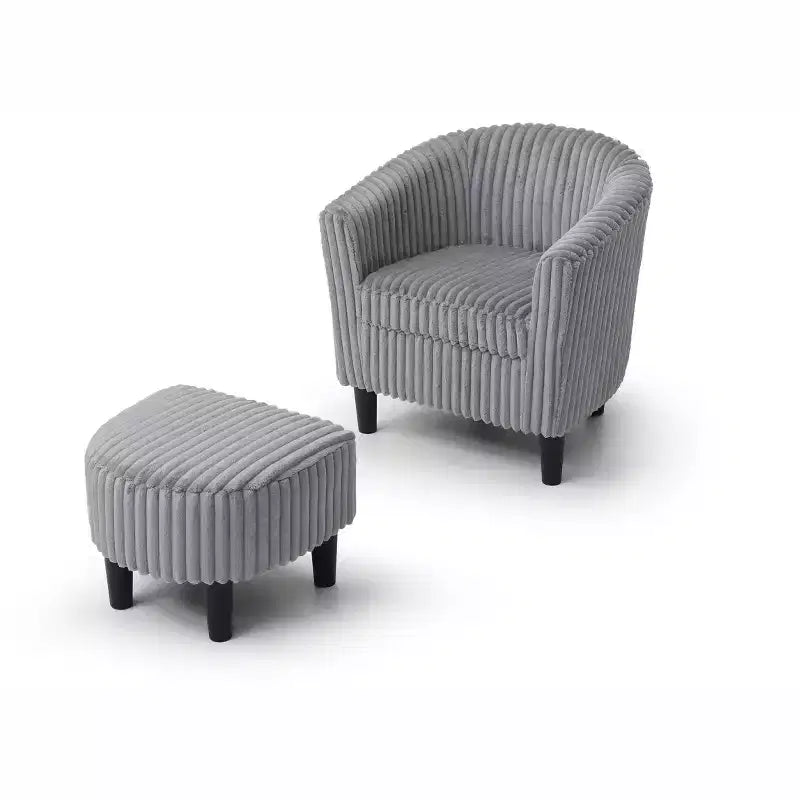 Fauteuil d'appoint en polyester Passion Furniture Salem avec ottoman