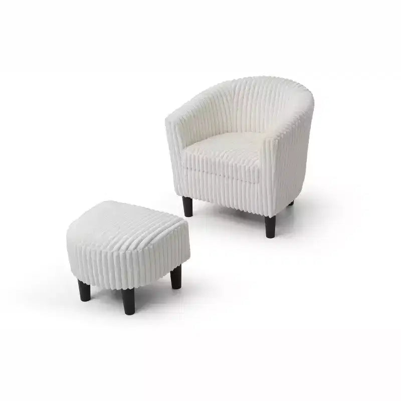 Fauteuil d'appoint en polyester Passion Furniture Salem avec ottoman