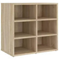 vidaXL Shoe Cabinet Sonoma oak Engineered wood Medium Shoe Cabinet