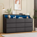 9 Drawer Dresser, Modern Dressers & Chests of Drawers with Anti-Tipping for Bedroom Living Room