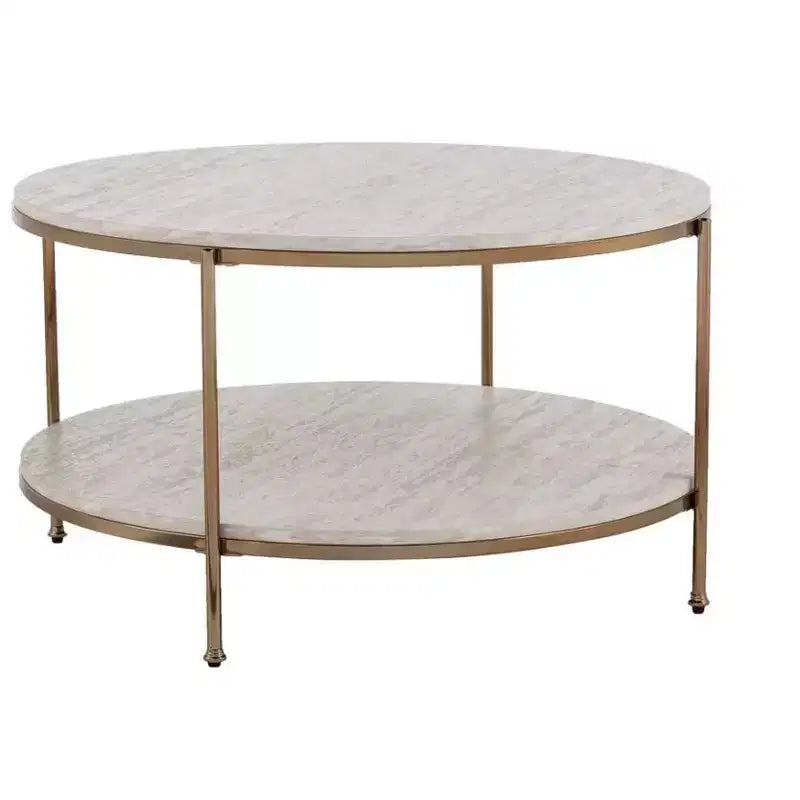 Table basse carrée HomeRoots 33 en bois manufacturé et métal blanc