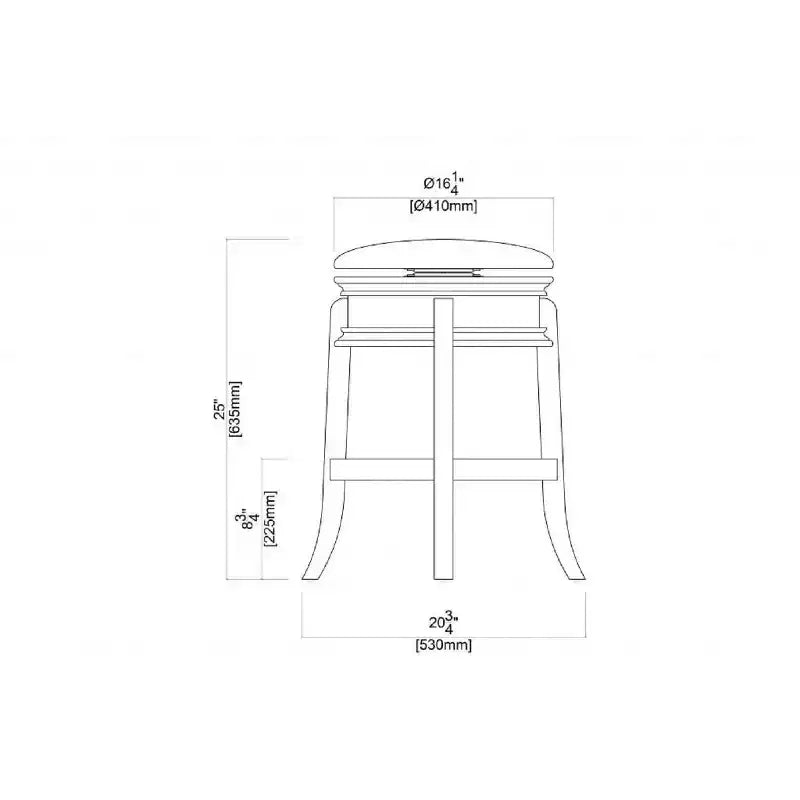 Tabouret de bar Magellan en bois dur hauteur comptoir Brandy - Boraam