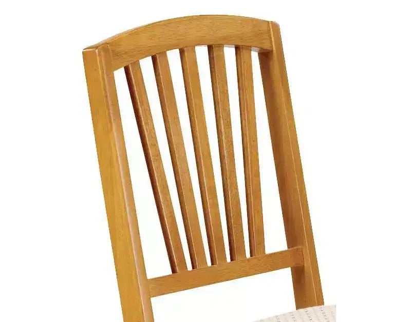 Stakmore, lot de 2 chaises pliantes à dossier à lattes, chêne marron, bois massif, assise rembourrée, entièrement assemblé