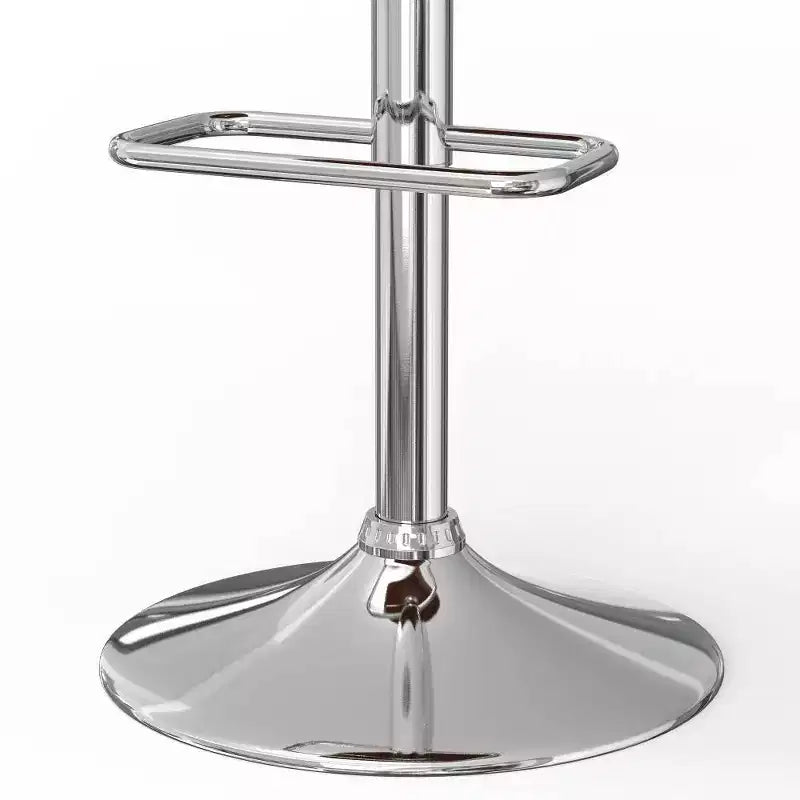 Adjustable Swivel Barstool - Light Gray | Mid-Century Modern, Upholstered, Steel Legs