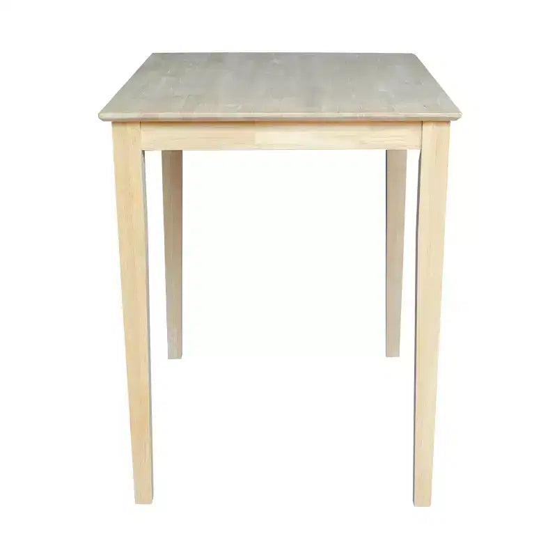Table de comptoir en bois massif 30 po x 42 po avec pieds Shaker non finie - International Concepts