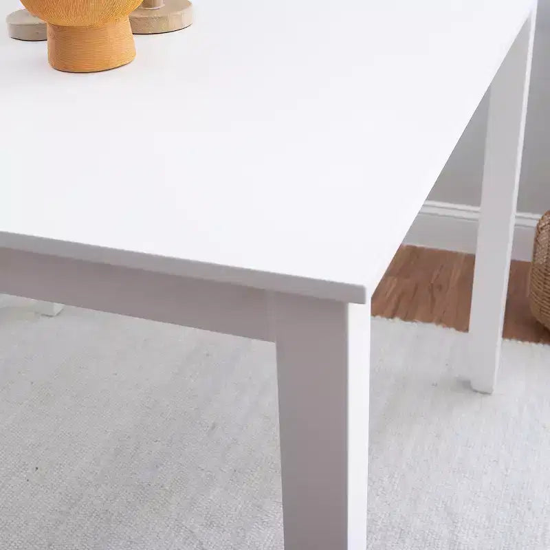 Solid Wood Traditional Square Counter Height Dining Table White