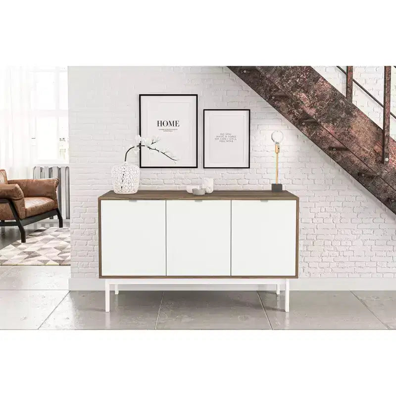 Buffet Sienna Noyer/Blanc - Polifurniture