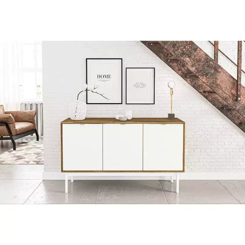 Buffet Sienna Noyer/Blanc - Polifurniture
