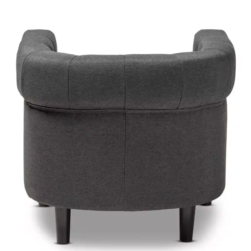 Fauteuil Chesterfield Bisset gris - Baxton Studio