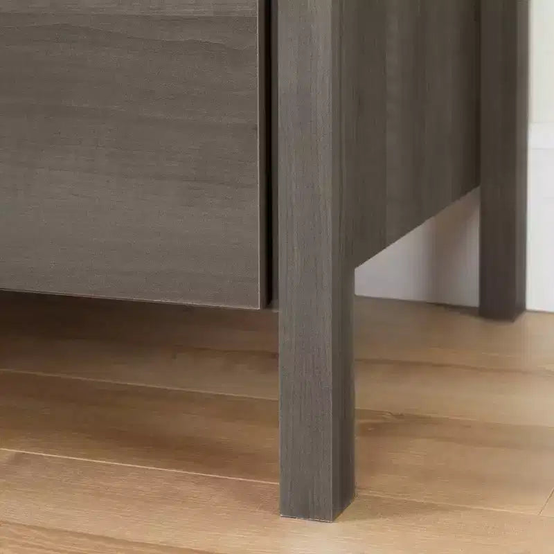 Commode 5 tiroirs Tassio de South Shore, chêne vieilli : style campagnard moderne, glissières en métal, capacité de 11 kg par tiroir