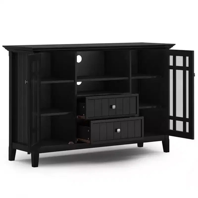 WyndenHall Freemont Tall TV Stand for TVs up to 60": Storage Cabinets, Adjustable Shelves, Cord Management