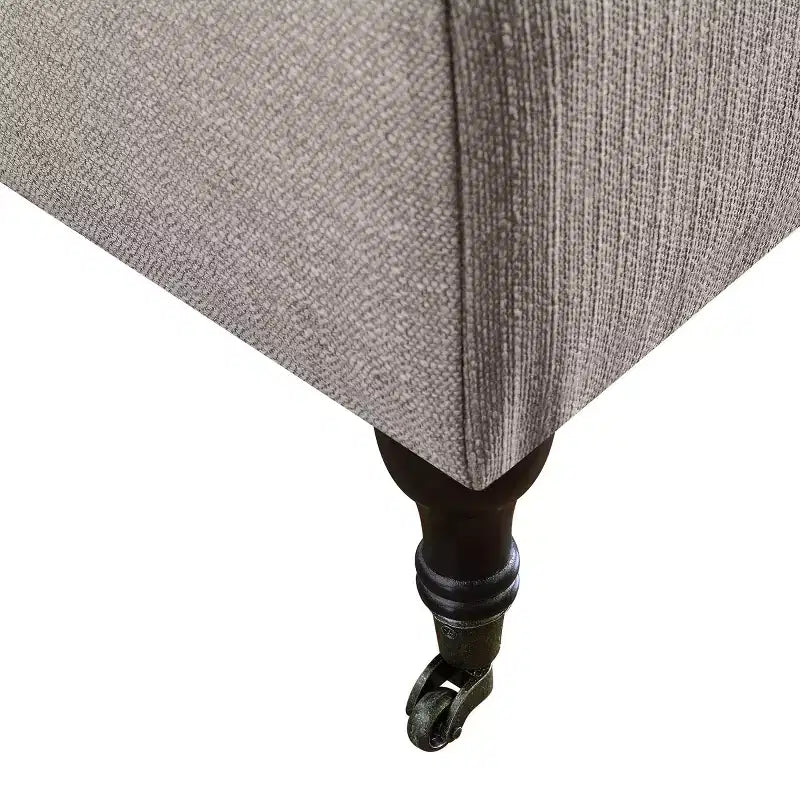 Banc de rangement capitonné Collette Lin - Adore Decor : Ottoman chic, Sièges rembourrés, Couvercle à charnière
