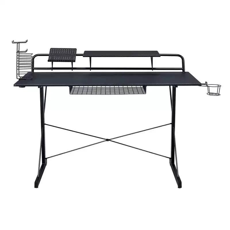 Bureau Gaming Multi-Fonction Carbone Noir - Techni Sport
