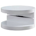Osto Small Oval Rotatable Coffee Table: Storage, Glossy Finish - Christopher Knight Home