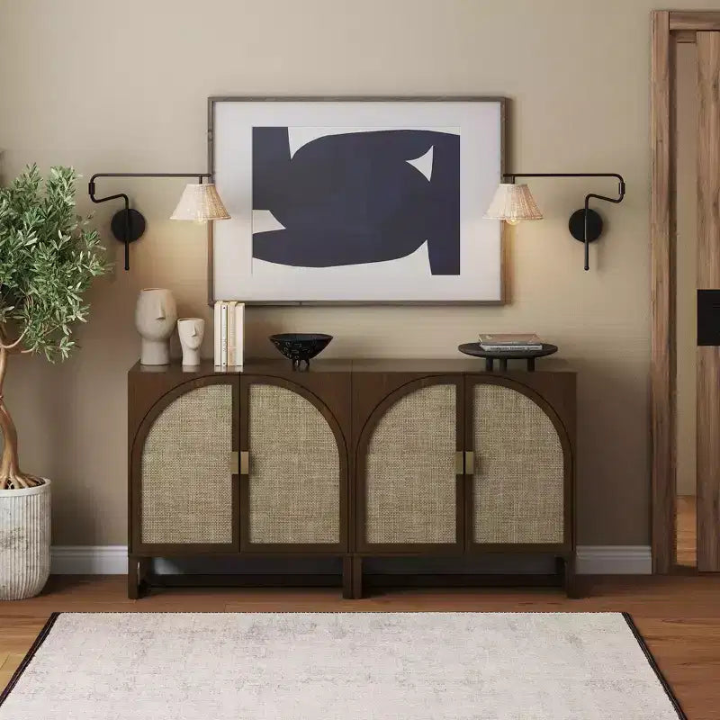 Nathan James Ensemble de 2 Consoles Paxton avec Portes Brun Foncé