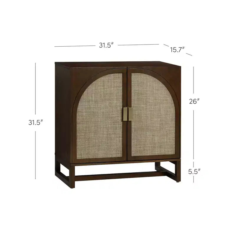 Nathan James Ensemble de 2 Consoles Paxton avec Portes Brun Foncé