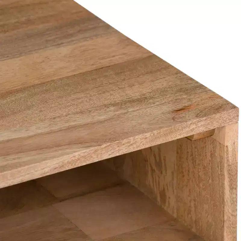 Table d'appoint Moreno en bois de manguier massif naturel de 22 po – WyndenHall