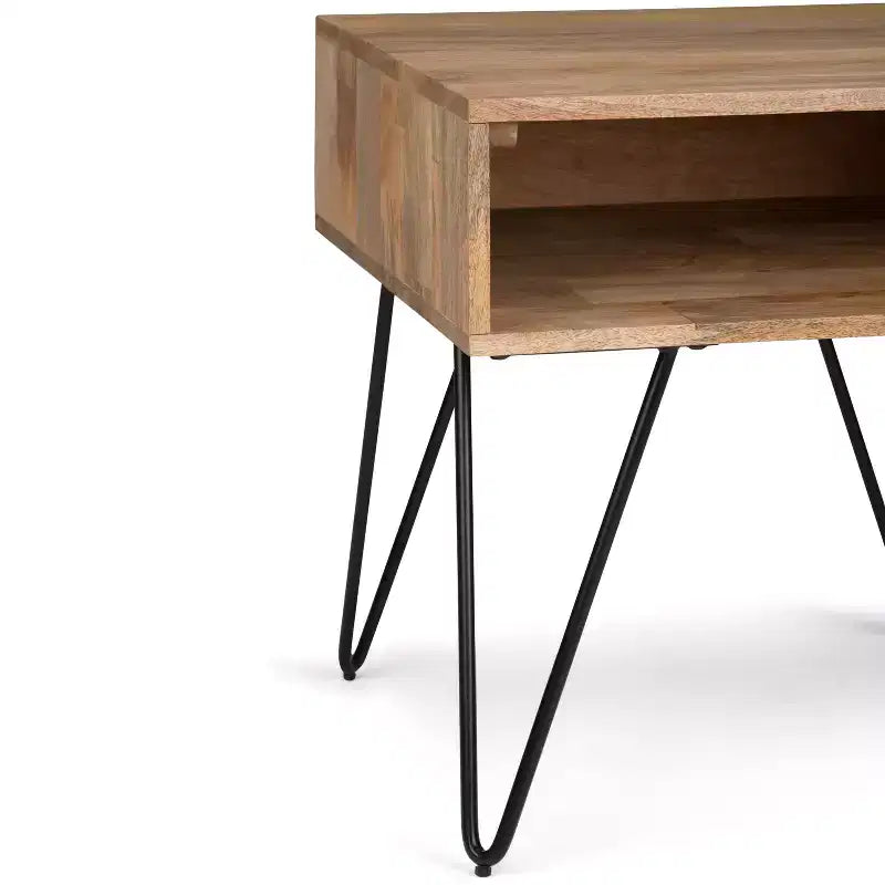 Table d'appoint Moreno en bois de manguier massif naturel de 22 po – WyndenHall