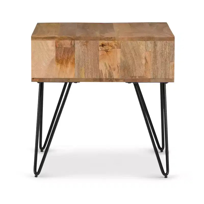 Table d'appoint Moreno en bois de manguier massif naturel de 22 po – WyndenHall