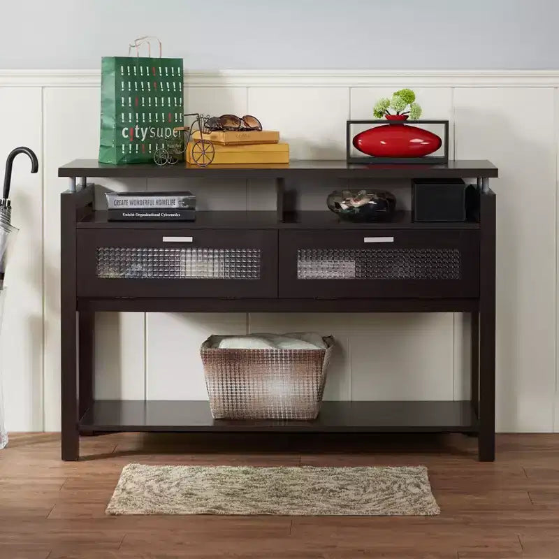 Console Ambrose Espresso - HOMES: Inside + Out : Canapé moderne, Meubles de foyer et d'entrée avec rangement