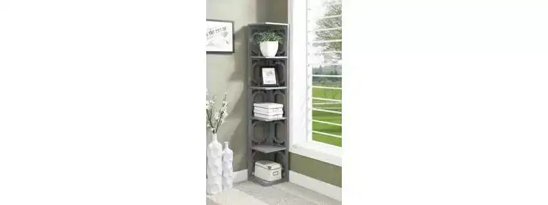 Étagère d'angle à 5 niveaux Omega 63,75 - Breighton Home
