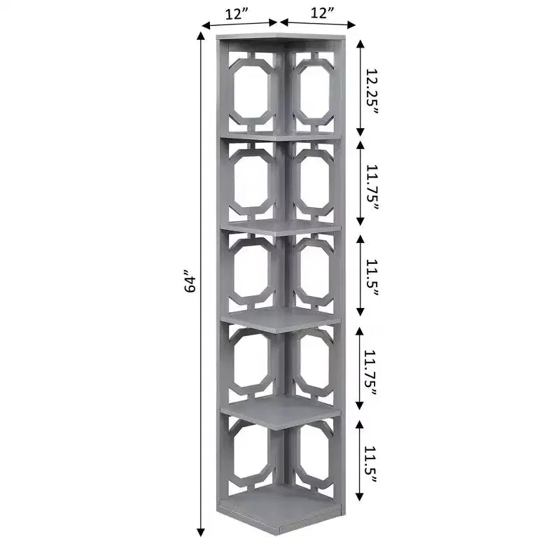 Étagère d'angle à 5 niveaux Omega 63,75 - Breighton Home