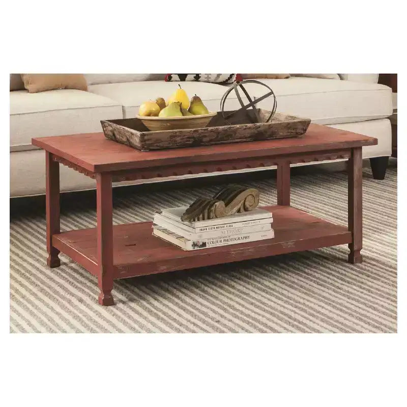 Table basse de chalet rustique 42 L au fini antique - Meubles Alaterre