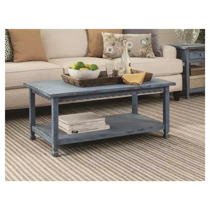 Table basse de chalet rustique 42 L au fini antique - Meubles Alaterre