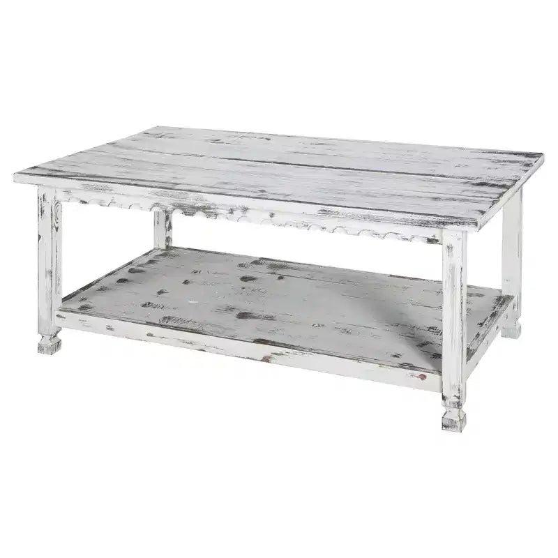 Table basse de chalet rustique 42 L au fini antique - Meubles Alaterre