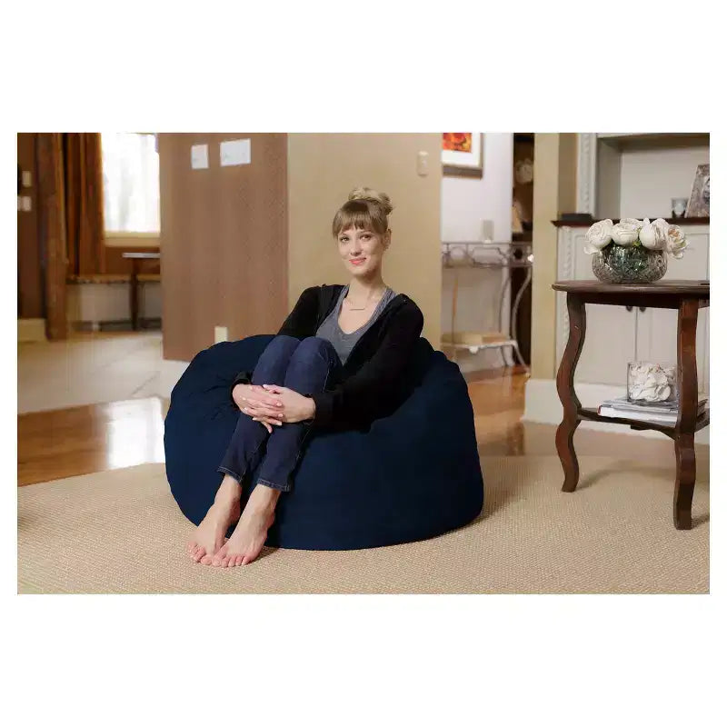 Pouf en mousse à mémoire de forme pour enfants de 3 pieds avec housse lavable - Relax Sacks