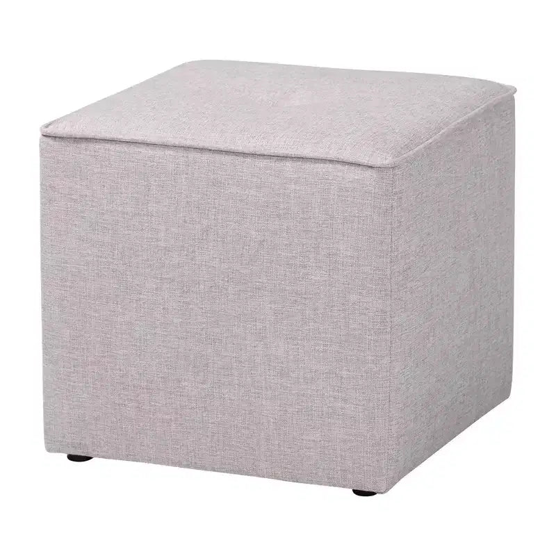 Corinne – Ottoman rembourré en tissu de style moderne et contemporain – Baxton Studio